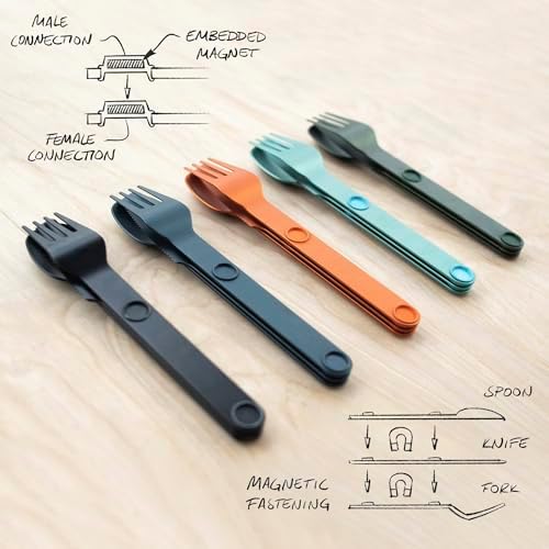 FULL WiNDSOR - MAGWARE Magnetic Travel Camping Cutlery Utensils Set