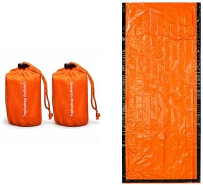 NovaMedic Emergency Sleeping Bag – 84"x36" Thermal Mylar Survival Bivy Sack – Waterproof, Lightweight & Compact Emergency Blanket for Camping, Hiking, Outdoor Survival & Travel