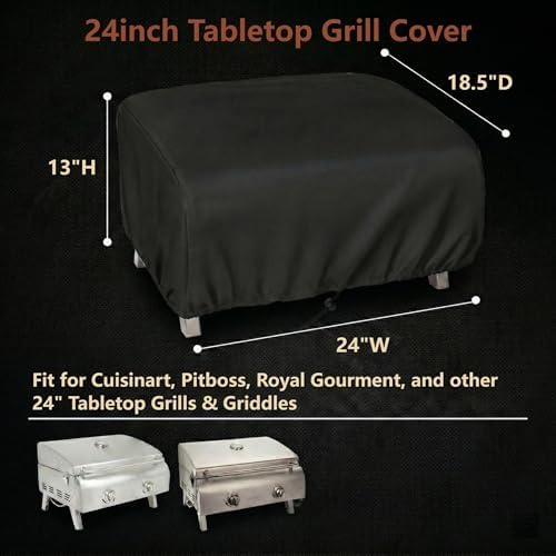 24 Inch Table Top Grill Cover for Cuisinart CGG-306, Pit Boss 75275