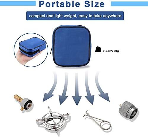 Small Backpacking Stove Portable Camping Stove Burner with Butane Adapter