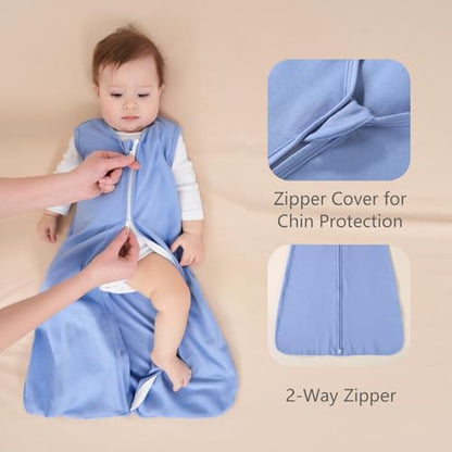 Baby Sleep Sack 6-12 Months 0.5 Tog Soft Sleeping Bag 100% Cotton