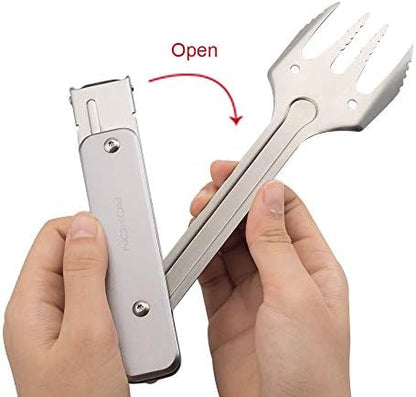 ROXON 4 in 1 Mini Folding BBQ Barbecue Combo Tool (Grey)