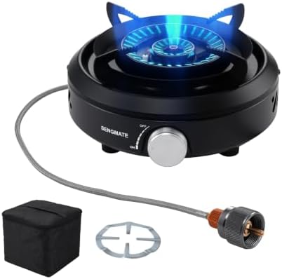 Portable Camping Stove, Powerful 3-Ring Burner, 20,500 BTU Camp Stove