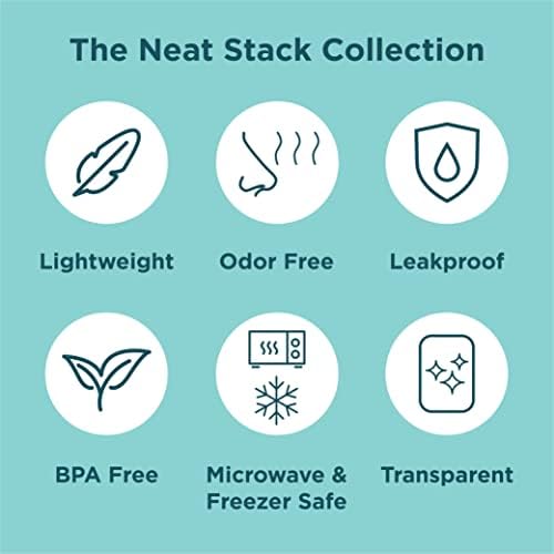 ZOKU Neat Stack Food Storage Containers with Freezer Pack, 3 Piece Set