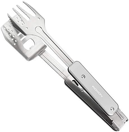 ROXON 4 in 1 Mini Folding BBQ Barbecue Combo Tool (Grey)