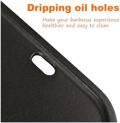 Hisencn 7034 Cast Iron Griddle for Weber Traveler Gas Grill
