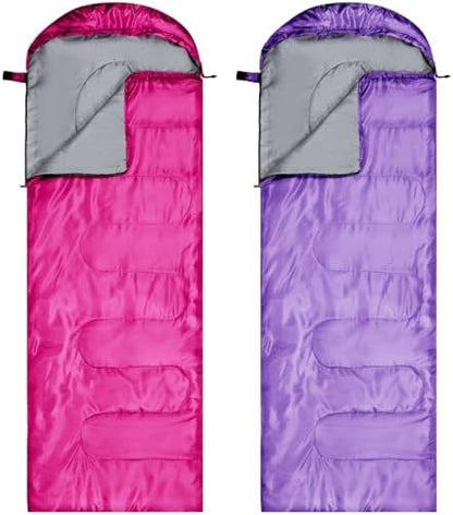 Tudomro 2 Pcs Camping Sleeping Bag for Adults Lightweight Packable Waterproof Camping Gear Equipment to Keep Warm for Outdoor Backpacking Hiking Travel
