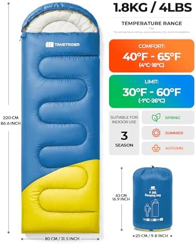Sleeping Bags for Adults,Compact Lightweight Backpacking Sleeping Bag with Compression Sack for Youth, Camping Essentials Gearfor Hiking Travel Climbing Outdoor&Indoor Use