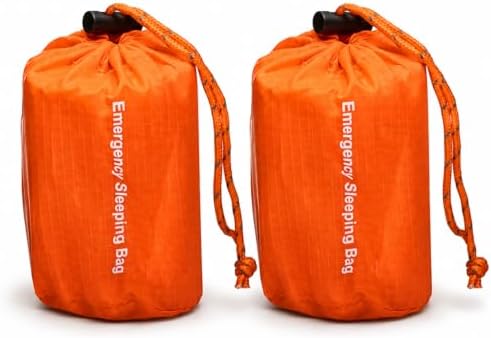 NovaMedic Emergency Sleeping Bag – 84"x36" Thermal Mylar Survival Bivy Sack – Waterproof, Lightweight & Compact Emergency Blanket for Camping, Hiking, Outdoor Survival & Travel