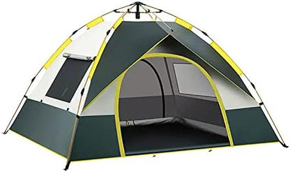 HUHJYUGE 2/4 Person Tent Water Resistant, Instant Pop Up Tent for Camping Weatherproof, Easy Setup Beach Tent Sun Shelter, Ventilated Mesh Windows, for Backpacking, Hiking (B 2 Person)
