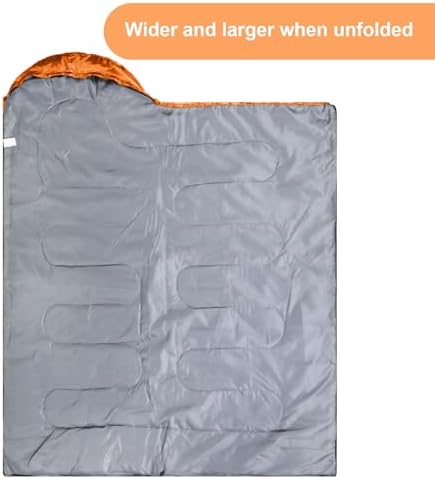 Tudomro 2 Pcs Camping Sleeping Bag for Adults Lightweight Packable Waterproof Camping Gear Equipment to Keep Warm for Outdoor Backpacking Hiking Travel