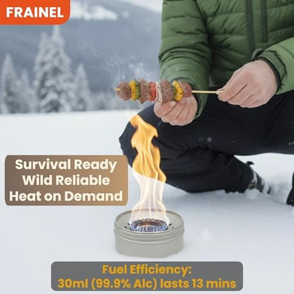 Circular Alcohol Burner. Ultra-Light 15g Emergency Pocket Stove