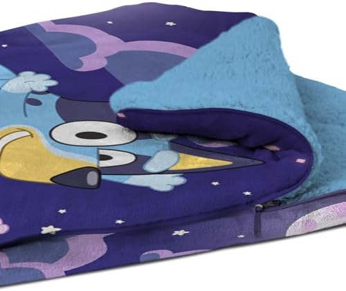 Silk Touch Sherpa Slumber Bag for Boys and Girls, Sleeping Bag with Zipper, Sleepover Set, 27 x 56 inches