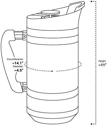 BruTrek by Planetary Design | BaseCamp French Press | 48 fl.oz - Obsidian