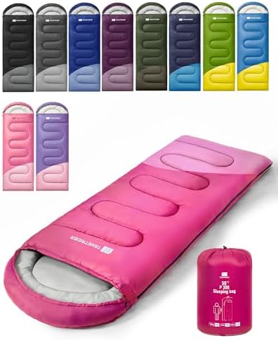 Sleeping Bags for Adults,Compact Lightweight Backpacking Sleeping Bag with Compression Sack for Youth, Camping Essentials Gearfor Hiking Travel Climbing Outdoor&Indoor Use