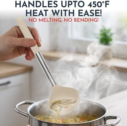 24 PCs Silicone Kitchen Utensils Set, Stainless Steel 450F Heat Resistant
