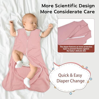 Baby Sleep Sack 12-18 Months, 100% Cotton Wearable Blanket, 0.5 Tog, 3 Pack
