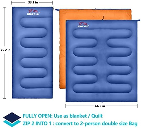 Compact Lightweight Sleeping Bags for Adults, Warm Weather Camping