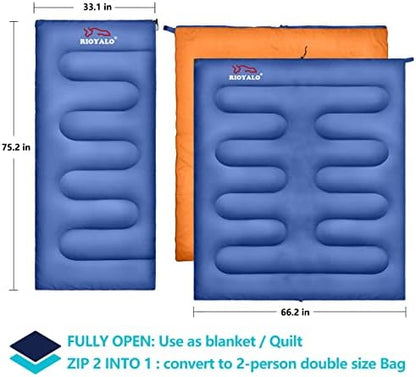 Compact Lightweight Sleeping Bags for Adults, Warm Weather Camping