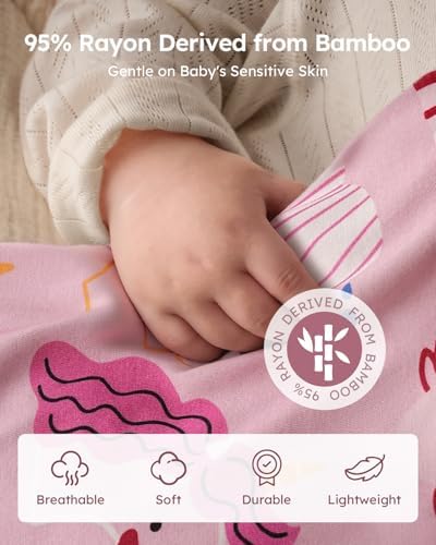 Yoofoss Baby Sleep Sack 12-18 Months Rayon Made from Bamboo 1.0 Tog
