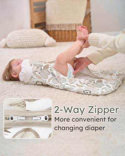 Yoofoss Baby Sleep Sack 12-18 Month 1.5TOG 100% Organic Cotton 2-Way Zipper