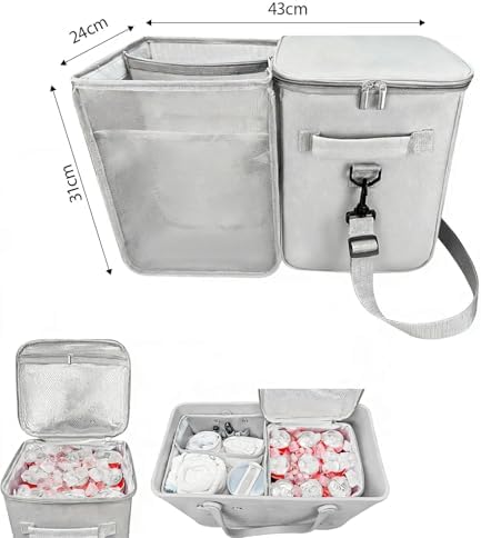 Thermal Coolers Bag Insert with Mesh Storage, Black