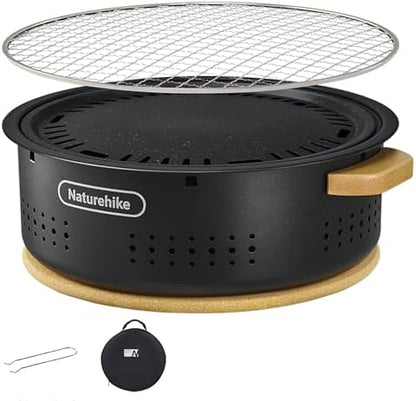 Naturehike Charcoal BBQ Grill with Heat Proof Mat, 11.8 INCH Small Grill