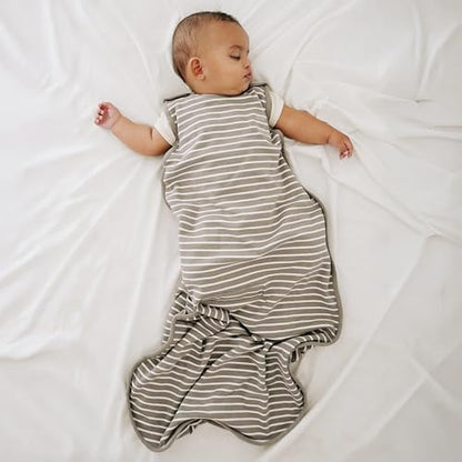 Woolino 4 Season Ultimate Baby Sleep Sack – Merino Wool & Organic Cotton Baby Sleep Bag, Universal Size Wearable Blanket, Adjustable Sleep Sack for Baby 2–24 Months - Earth