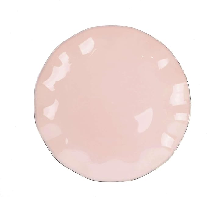 Efavormart 10 Pack | Blush/Rose Gold 6" Round Plastic Dessert Salad Plates