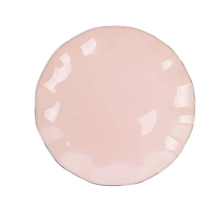 Efavormart 10 Pack | Blush/Rose Gold 6" Round Plastic Dessert Salad Plates