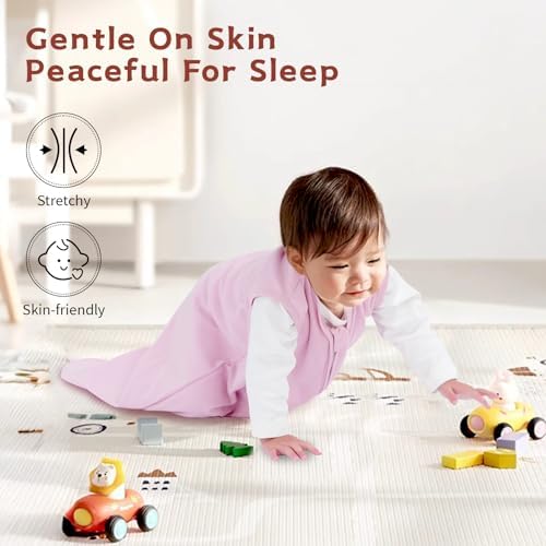 Baby Sleep Sack 12-18 Months, 100% Cotton Wearable Blanket, 0.5 Tog, 3 Pack
