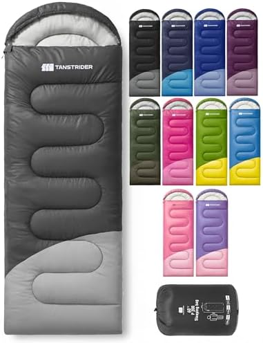 Sleeping Bags for Adults,Compact Lightweight Backpacking Sleeping Bag with Compression Sack for Youth, Camping Essentials Gearfor Hiking Travel Climbing Outdoor&Indoor Use