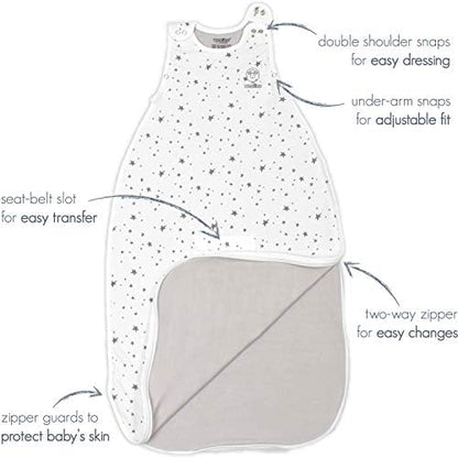Woolino 4 Season Ultimate Baby Sleep Sack – Merino Wool Baby Sleep Bag, Organic Cotton, Temperature Regulating Wearable Blanket, Adjustable Sleep Sack 2–24 Months, All Season - Panda