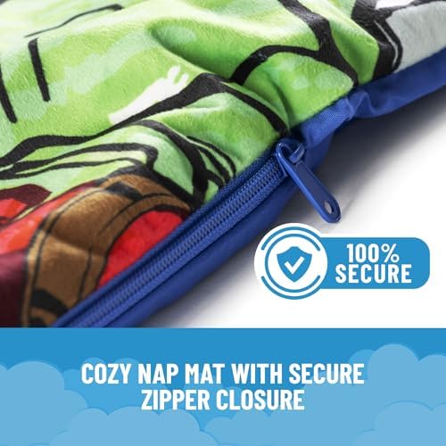 Jay Franco Kids Slumber Bag and Pillow - 54 x 27 Inch Comfy Indoor Sleeping Bag for School and Sleepovers, 2 Piece Set, Blue - Avengers