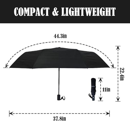 LLanxiry Compact Travel Umbrella, Mini Windproof Umbrellas for Rain & Sun, Small Lightweight Outdoor UV Umbrella, Portable Folding Umbrellas for Travel