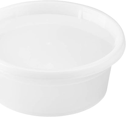 Karat [8oz - 240 ct] Clear PP Injection Molded Round Deli Containers with Lids (FP-IMDC8-PP)