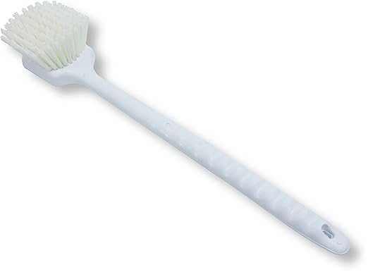 SPARTA 40501EC25 Plastic Large Scrub Brush, Kitchen Brush, Utility Brush With Long Handle For Cleaning, 20 Inches, Tan, (Pack of 6)