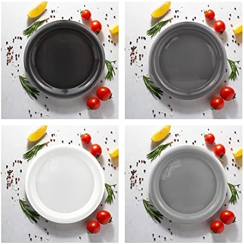 24Piece Plastic Plates and Bowls Sets Dinnerware Set Dishes Set for 4,College Dorm Room Essentials,Camping Plates and Bowls with Tumbler,Knives,Forks and Spoons,Mess Kit,Microwave Safe,BPA Free