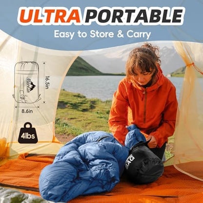 MEREZA Sleeping Bags XL for Adults Mens Large Wide Sleeping Bag for Camping