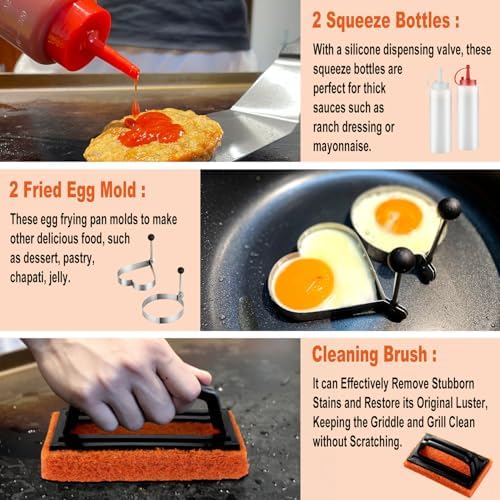 N NOBLE FAMILY 38PCS Griddle Accessories Kit, Professional Grill Tools Set
