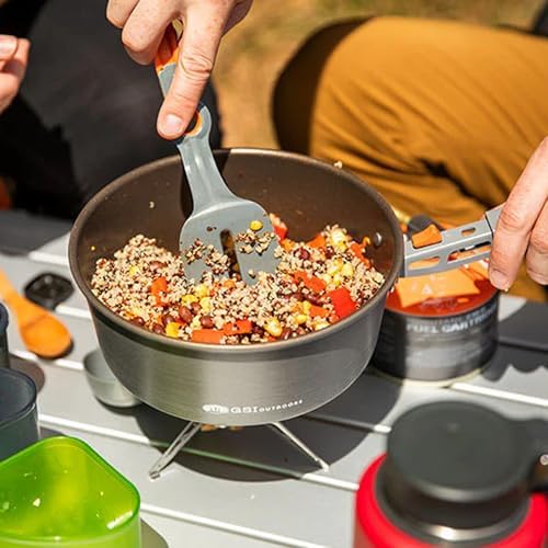 GSI Outdoors Pinnacle Ceramic Camper Cookset, 4 Person, Non-Stick