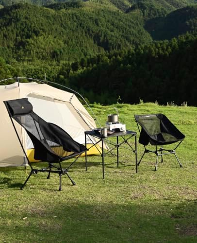 iClimb Lightweight Stable Alu. Folding Square Table Roll Up Top (Silver, M)