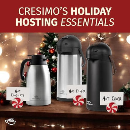 Cresimo Thermal Coffee Carafe 68oz / 2L - 12 Hours Hot Beverage Dispenser