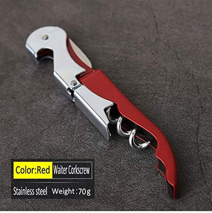 Professional Waiter Corkscrew Wine Openers Set, Heavy Duty Stainless Steel Hinges Wine Key for Restaurant Waiters, Sommelier, Bartenders