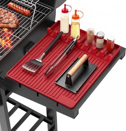 Silicone Grill Mat for Blackstone Griddle Accessories, 8-Slot Tool Mat