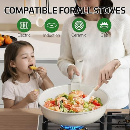 26 Pcs Pots and Pans Set Non Stick, Detachable Handle Cookware