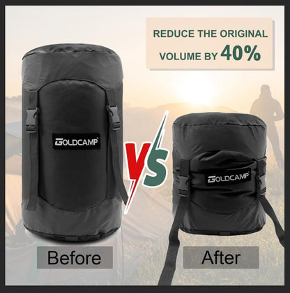 Outdoor Storage Stuff Sacks, Camping Gear Organizer (Black, XL)