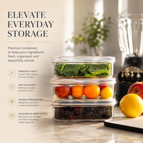 Micro Clear Tritan Food Storage Set, 6-Pack, 21 oz, BPA-Free, Made in Japan