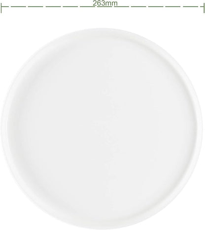 Bone China Cone Shape, Elegance White 40pc Dinnerware Set