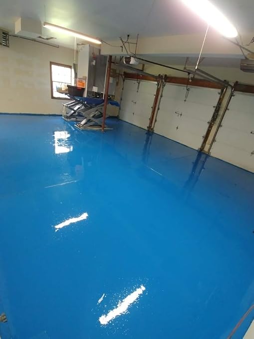 Coloredepoxies 10020 Light Blue Epoxy Resin Coating Made with Beautiful and Vibrant Pigments, 100% Solids, For Garage Floors, Basements, Concrete and Plywood. 3 Gallon Kit